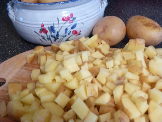 Diced yukon gold potatoes